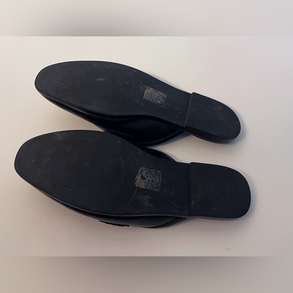 Jeffrey Campbell Suede Upper Black Mules with Gold Buckle Academua Fall - Picture 12 of 12